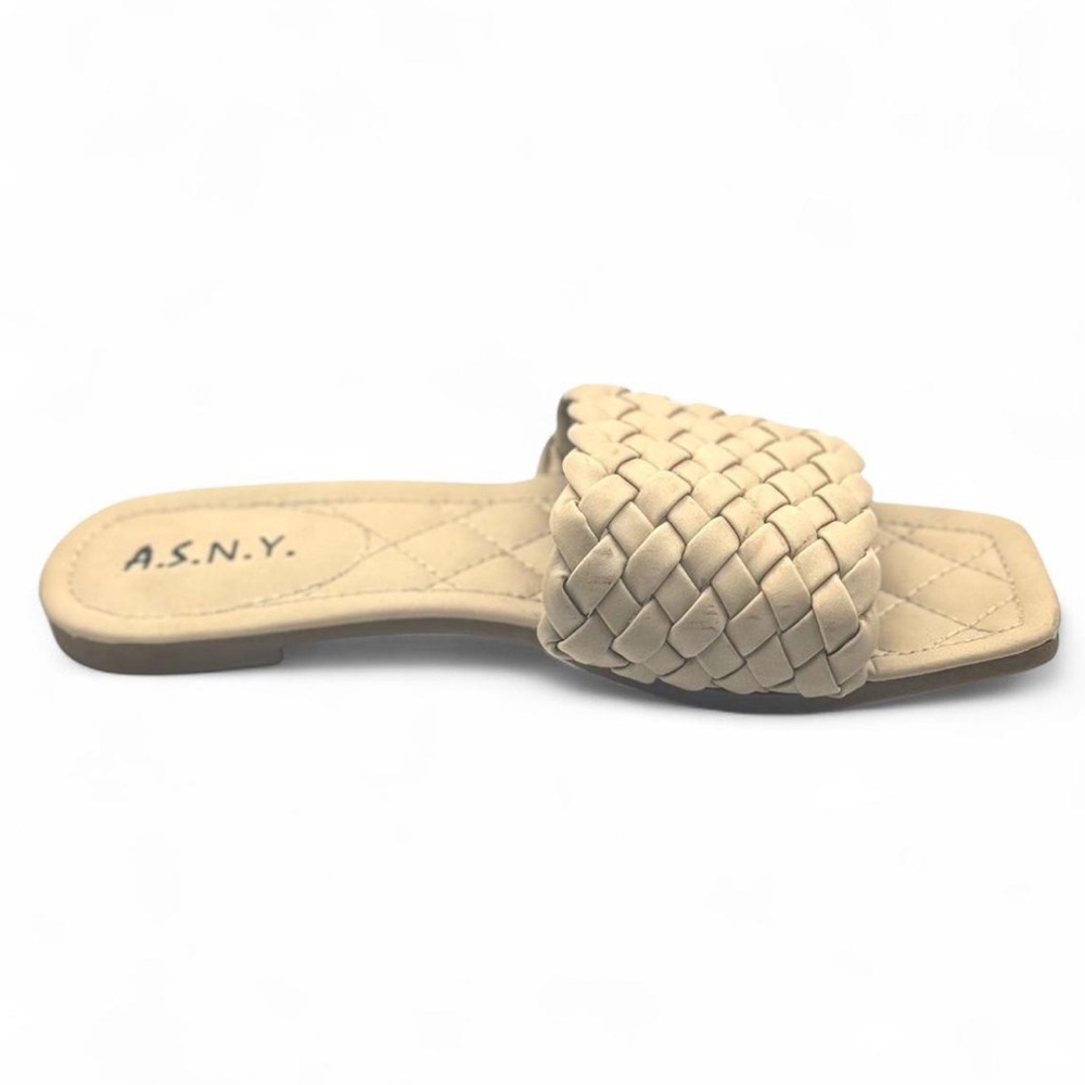 A.S.N.Y | Elegant Tan Women's Woven Sandals | 8